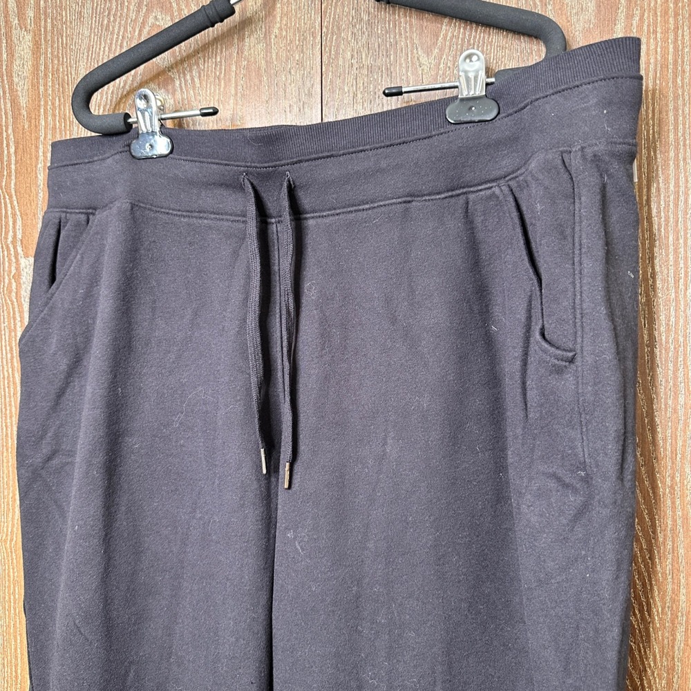 Tek Gear Ultrasoft Fleece Relaxed Mid Rise Pants Mineral Black XXL Athleisure - Picture 2 of 8